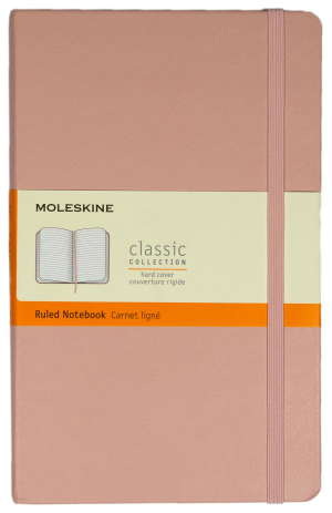 Moleskine Classic Notebook. Hard Cover. Old Rose. Large with Ruled pages