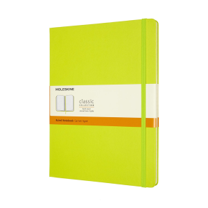 Moleskine Classic Notebook. Extra Large. Ruled. Lemon Green. Hard Cover (7.5 X 9.75)