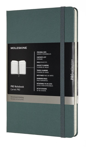 Moleskine Professional Notebook. Large. Forest Green. Hard Cover (5 x 8.25)