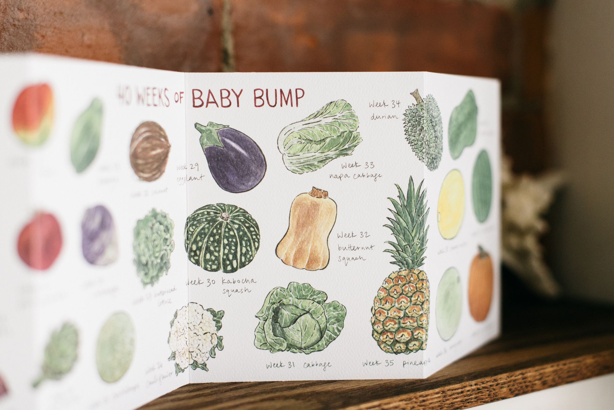 Baby Bump Accordian Greeting Card - Image 4