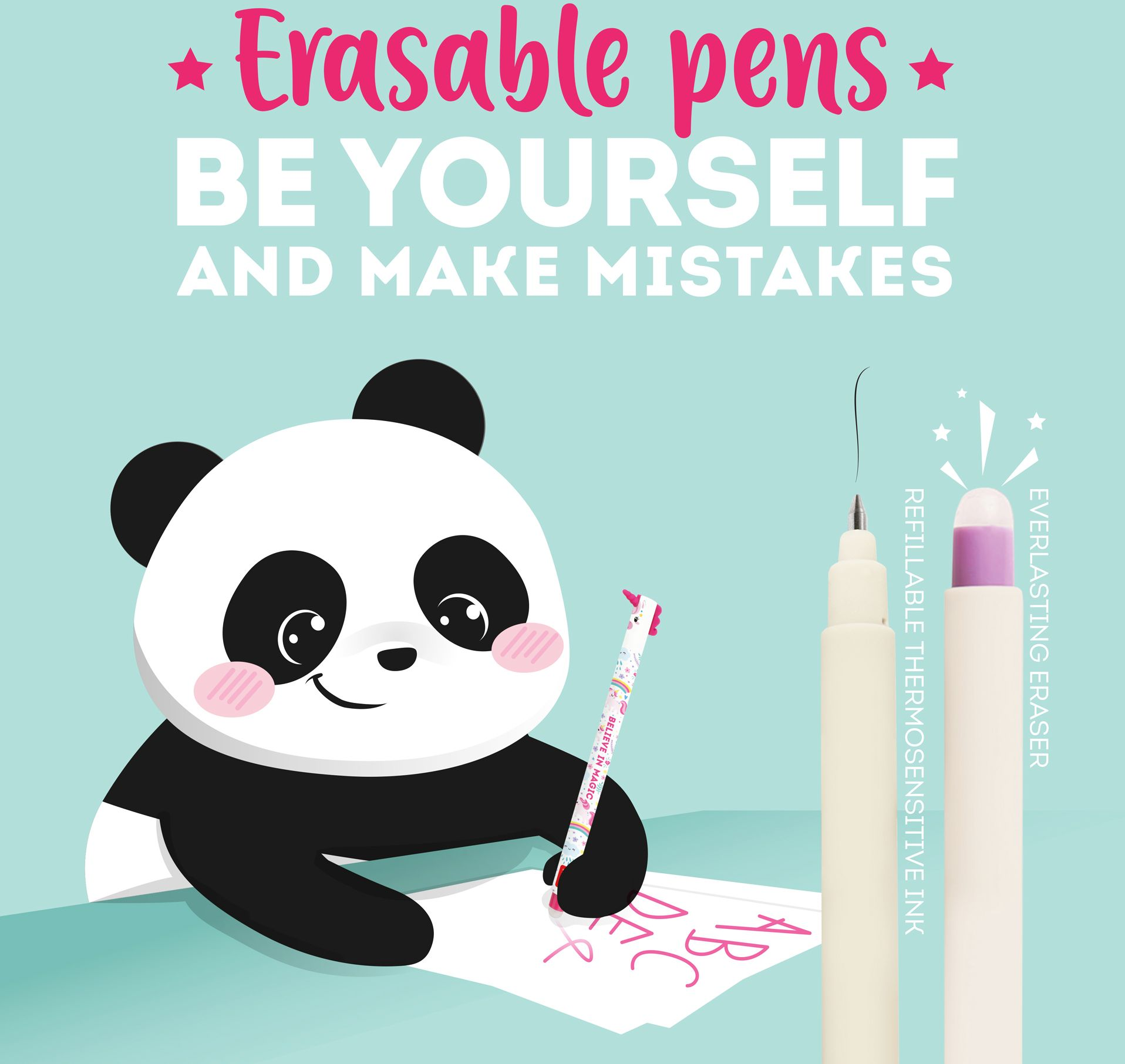 Giraffe Erasable Gel Pen - Black Ink - Image 5