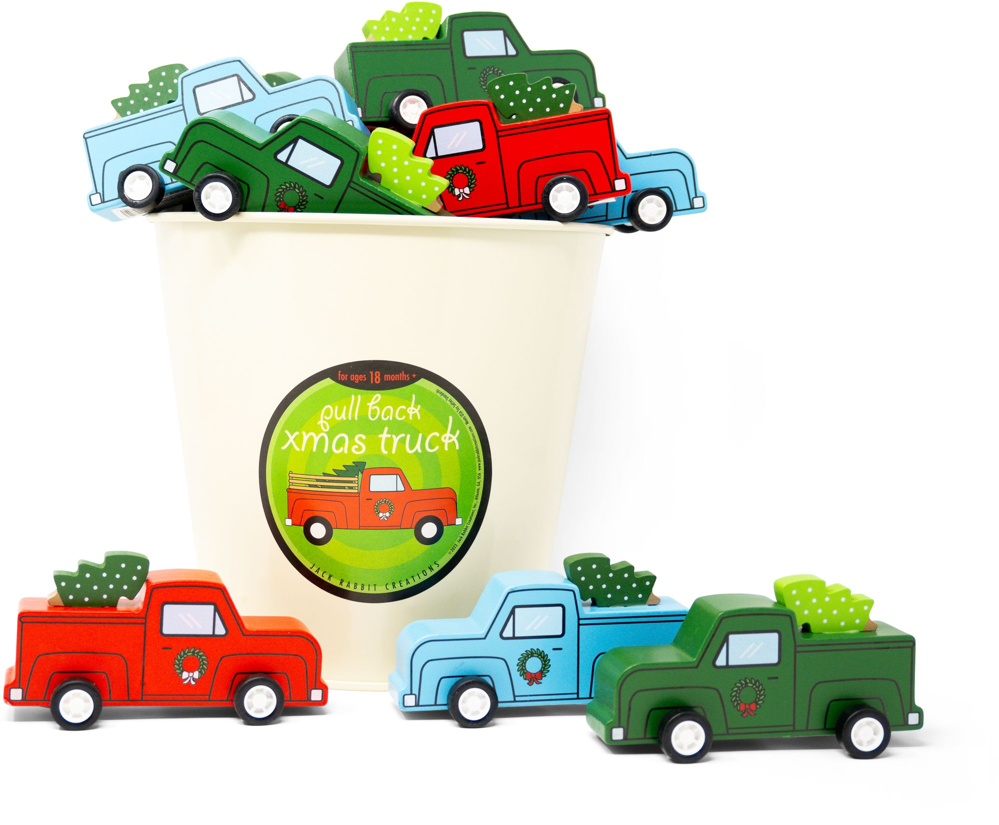 RETRO PICKUP W/ XMAS TREE PULLBACKS ASSORTMENT - Image 2