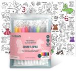 Sugar & Spice Reusable Silicone Colouring Placemat by HeyDoodle