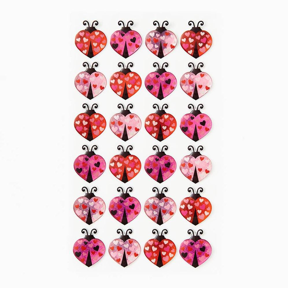Heart Ladybug Stickers - Image 2
