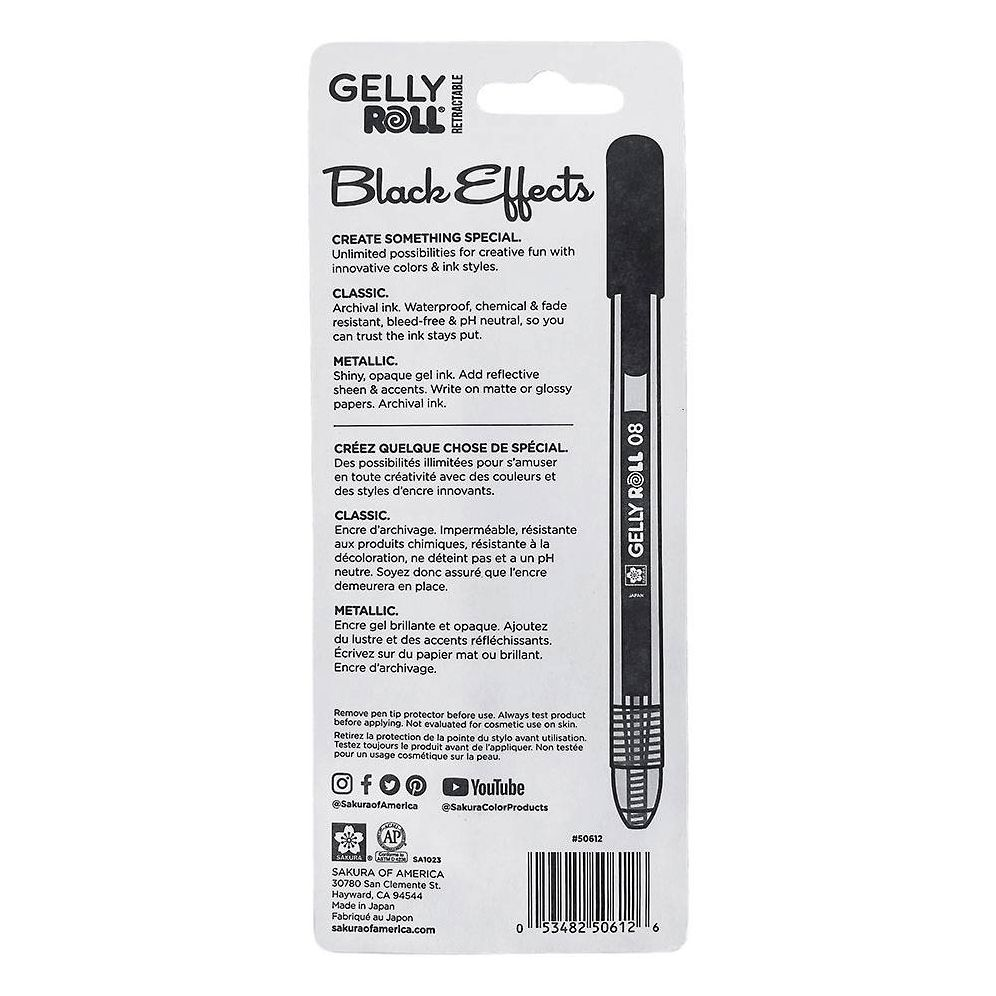 Sakura Gelly Roll Retractable - Black Effects - 3 pack - Image 2