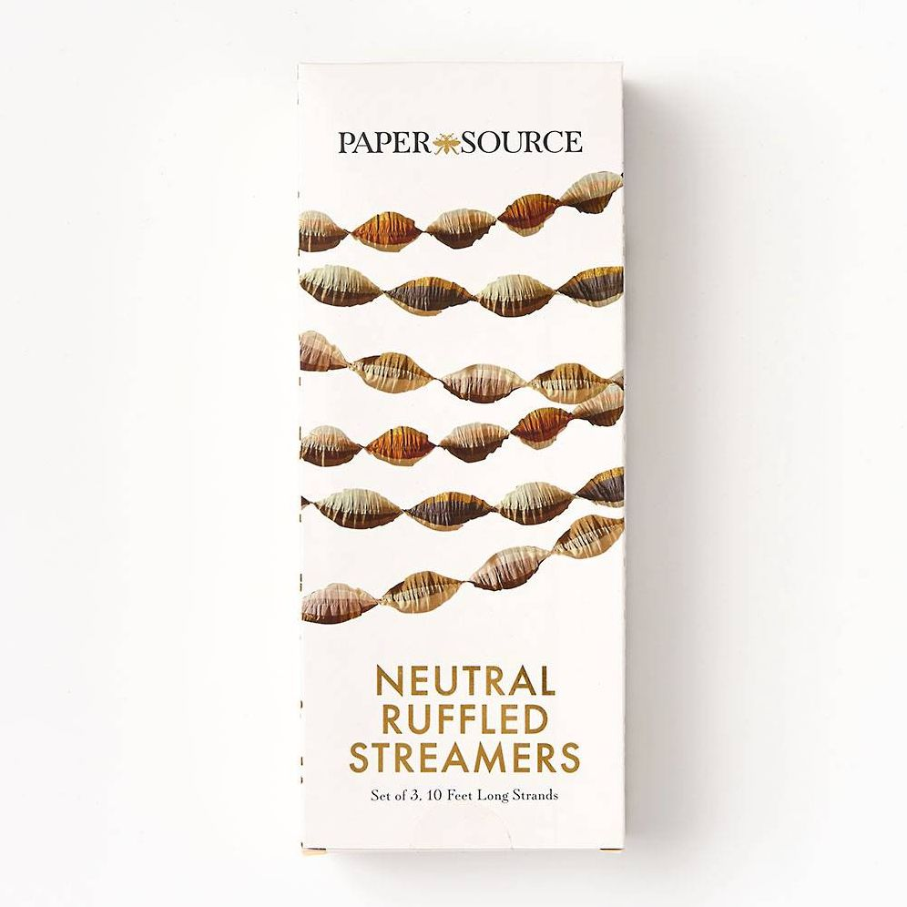 Neutral Ruffled Streamers - Image 2