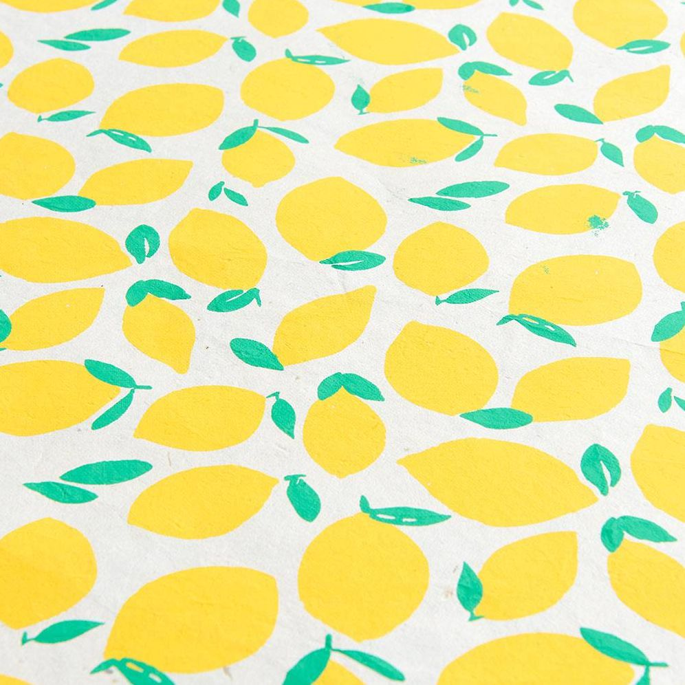 Lemons on White Handmade Paper - Image 2