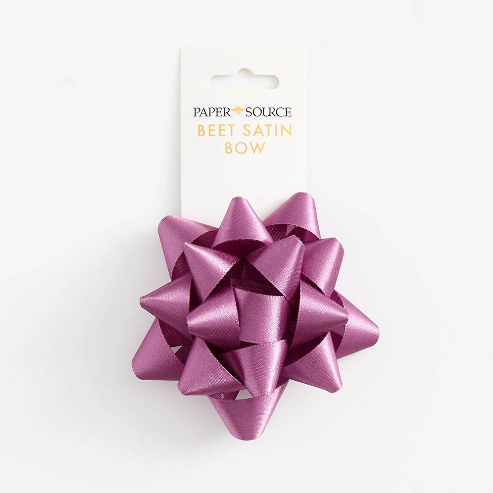 Beet Satin Bow - Image 2