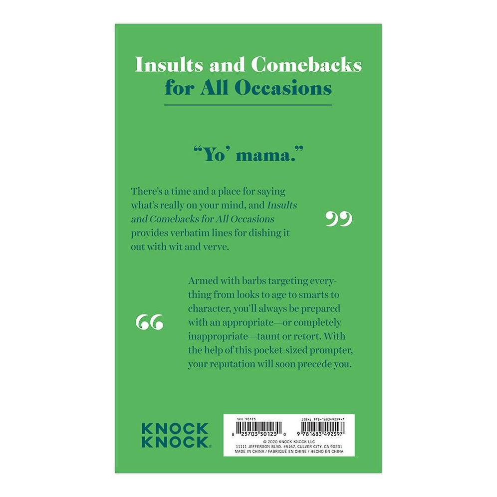 Insults & Comebacks Lines For All Occasions: Paperback Edition - Image 5