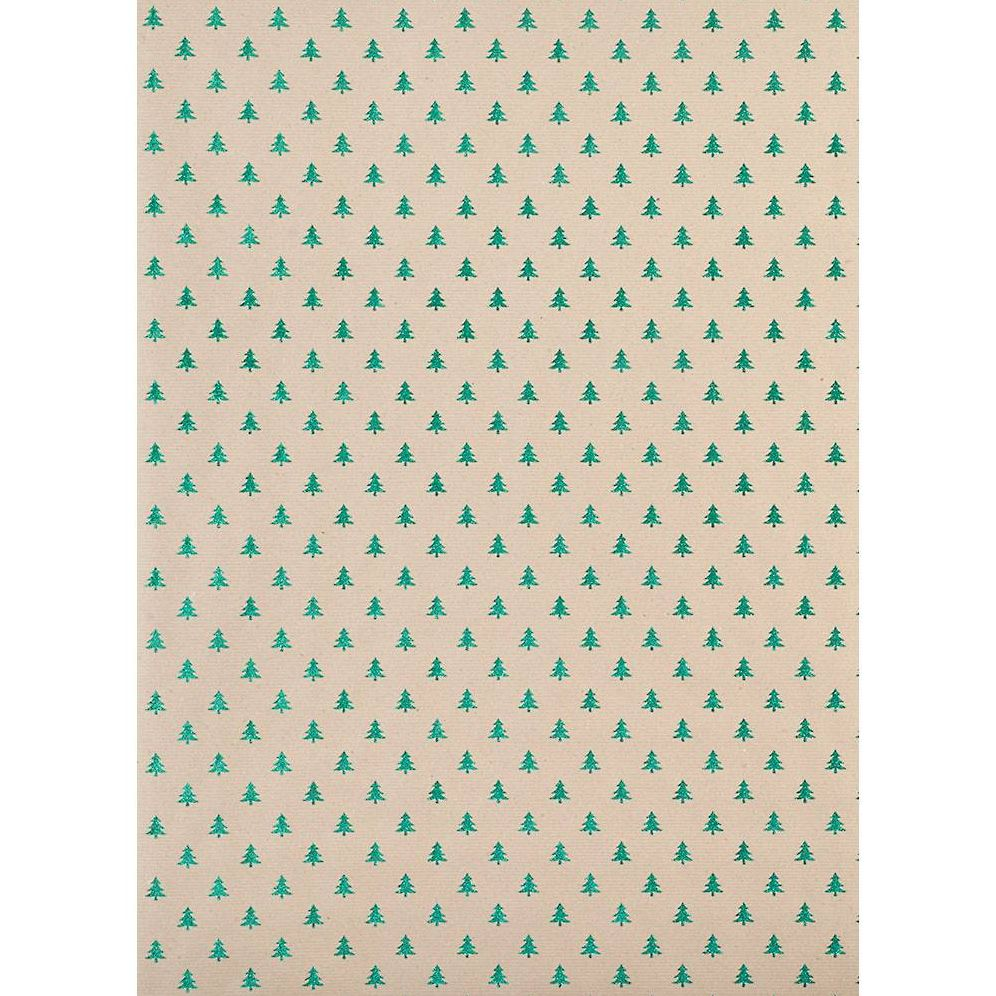 Green Glitter Tree Wrapping Paper - Image 3