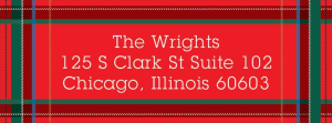 Tartan Return Address Label