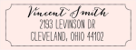 Blush Calligraphy Return Address Label