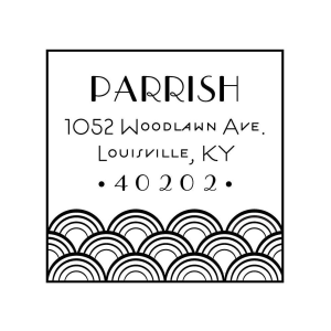 Deco Scallop Custom Stamp