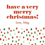 Holiday Flurry Gift Tag Label