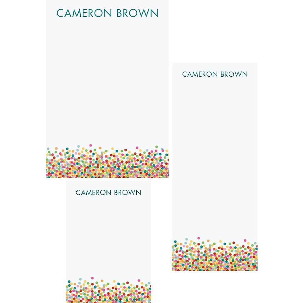 Colorful Confetti Mixed Personalized Notepads