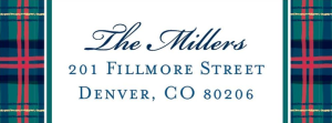 Plaid Return Address Labels