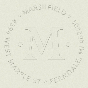 Single Initial Monogram Custom Embosser Plate