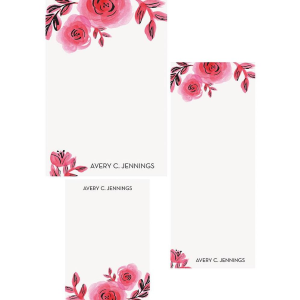 Watercolor Floral Mixed Personalized Notepads