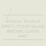 Bird on a Wire Custom Embosser Plate