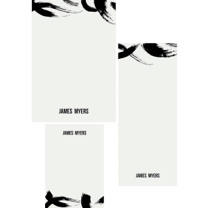 Black Brush Mixed Personalized Notepads