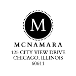 Inverse Initial Custom Stamp