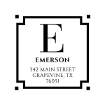 Beveled Square Custom Stamp