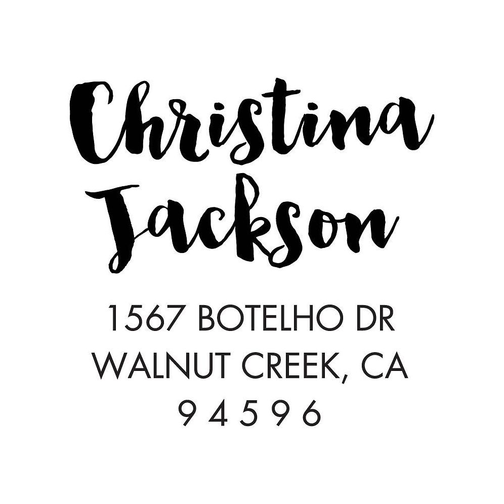 Brush Script Custom Stamp