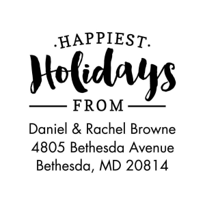 Happiest Holidays Custom Stamp