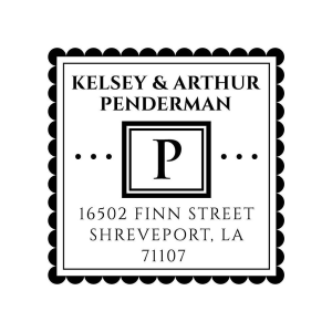 Scallop Edge Custom Stamp