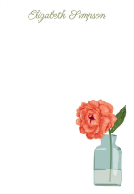 Bud Vase Personalized Notepad Set