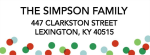 Holiday Confetti Return Address Label
