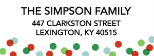 Holiday Confetti Return Address Label
