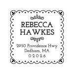 Scallop Linen Custom Stamp