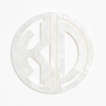 Pearl White Laser Cut Monogram Coasters