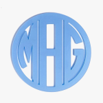 Cool Blue Laser Cut Monogram Coasters