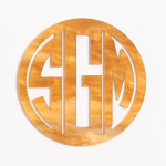 Blonde Tortoise Laser Cut Monogram Coasters