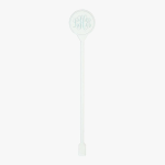 Clear Green Engraved Monogram Stirrers