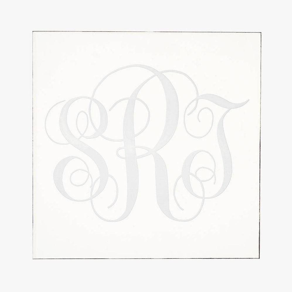 Clear Engraved Monogram Coasters