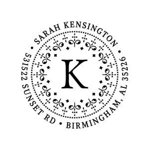 Deco Monogram Custom Stamp