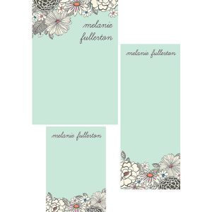 Sketch Flower Mixed Personalized Notepads
