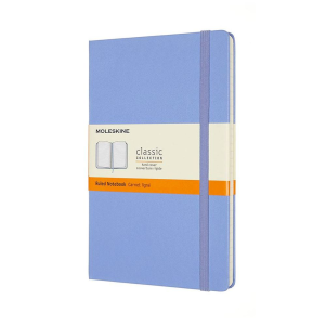 Moleskine Classic Notebook. Large. Ruled. Hydrangea Blue. Hard Cover (5 X 8.25)