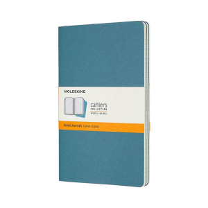 Moleskine Cahier Journal. Large. Ruled. Brisk Blue (8.25 x 5)