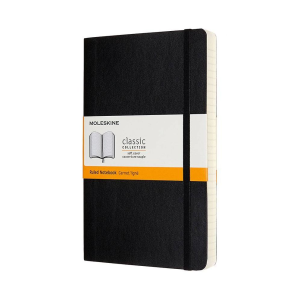 Moleskine Notebook. Expanded Large. Ruled. Black. Soft Cover (5 x 8.25)