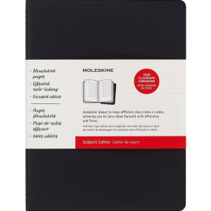 Moleskine Subject Cahier Journal. XL. Black/Kraft Brown (7.5 x 9.75)