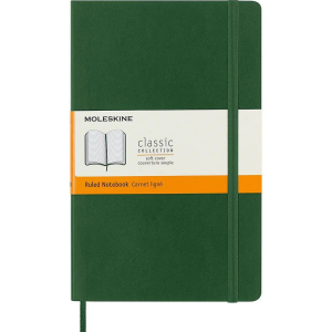 Moleskine Notebook. Large. Ruled. Myrtle Green. Soft Cover (5 x 8.25)
