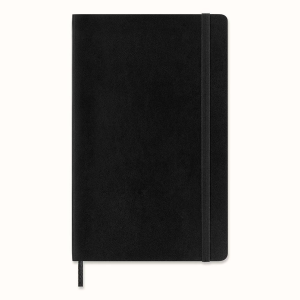 Moleskine Classic Notebook. Large. Plain. Black. Soft Cover (5 x 8.25)