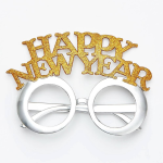Happy New Years Glitter Glasses