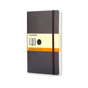 Moleskine Classic Notebook. Large. Ruled. Black. Soft Cover (5 x 8.25)