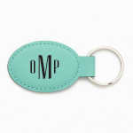 Tommaso Monogram Teal Key Fob