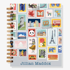 12-Month World Stamps Custom Planner